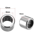 Model HK0810 Drawn Cup Needle Roller Bearings Open End With 8mm Bore, 12mm Outer Diameter, 10mm Width shown with dimensions