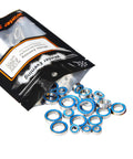 8x16x5mm ABEC 3 Bearings 688-2RS 10 Pack with blue seals displayed on white background