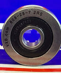Front view of 8x28x7mm Non-Standard Ball Bearing with 2 rubber seals, showing VXB branding and size inscription, chrome steel