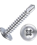 Close-up of 300pcs #8 x 3/4 Inch Sheet Metal Self Tapping Screws 410 Stainless Steel Truss Head high strength