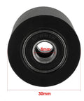 Front view of ✝️ 2pcs 8x30x20mm Roller Idler Bearing Pulley Sliding Conveyor Wheel Black for smooth motion and stable alignment