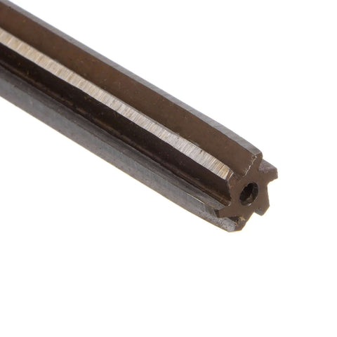 Close-up of 9.5mm Hand Reamer For Metal Working Pro Grade 9SiCr Alloy Tool Steel H8 Precision Reamer With 6 Straight Flutes