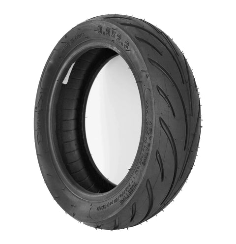 9.5 x 2.3 9.5" Rubber Explosion-proof Tubeless Tire Replacement for kqi 100p Electric Kick Scooter, black rubber tire close-up