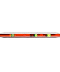 Side view of Savage 9 Inch Magnetic Torpedo Level With Four Neodymium Magnets And Four Vials For 30 Degree Conduit Bends Built From Solid Aluminum For Lifetime Durability Bright Orange Finish For Easy Visibility On Any Job Site.
