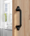 Heavy Duty 9 Inch Antique Barn Door Handle Large Rustic Retro Cast Iron Handle for Gates Garages Sheds and Furniture Black