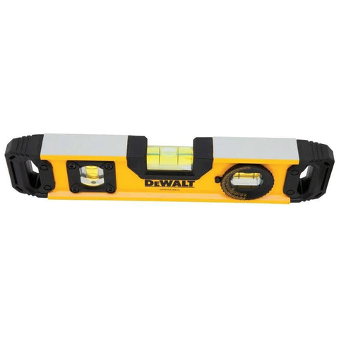 9 Inch Extruded Torpedo Level With Durable Rigid Body And Precise Vial For Fast Layout Checks shown from front view
