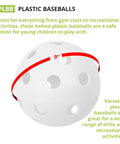 9" Hollow Plastic Baseballs - Athletic Baseball Equipment - Practice Baseballs Plastic Hollow - Regulation Size Balls
