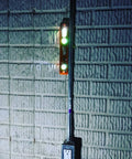 Savage Lightning Aluminum Torpedo Magnetic Illuminated Level Nine Inch With BrightView Readability And Three Vials on a wall