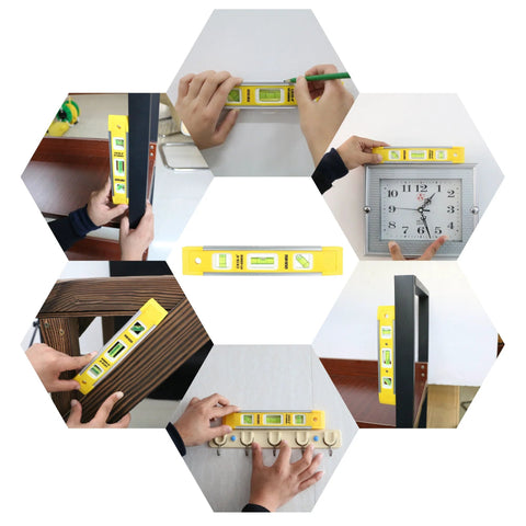 9 Inch Magnetic Box Level Torpedo Level With 3 Bubbles For 45 Degree 90 Degree And 180 Degree Angles in various uses