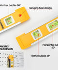 9 Inch Magnetic Torpedo Level With 45 Degree 90 Degree And 180 Degree Bubbles Magnetic Edge For Hands Free Use In Woodworking