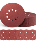 9 Inch Hook And Loop Drywall Discs Set 60 Pieces 10 Holes 40 To 240 Grits with various grits and dust extraction holes.