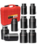 9 Pcs Axle Nut Hub Impact 1/2" Drive Socket 29 30 31 32 33 34 35 36 38mm Socket Set with red carrying case