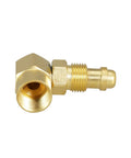 Beefy 90 Degree Brass Argon Gas Adapter For TIG And MIG Welders CGA 032 Nut Nip To Body Elbow Fitting close-up