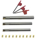 90 Degree End Mill Holder Set With 3 Pieces BAP300R And 10 APMT1135PDER Milling Inserts For Steel Cast Iron Machining by JTR