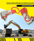 90 Degree Flat Face Hydraulic Quick Connect Coupler Set For Skid Steer With Three Eighths JIC Male Thread And Dust Cap