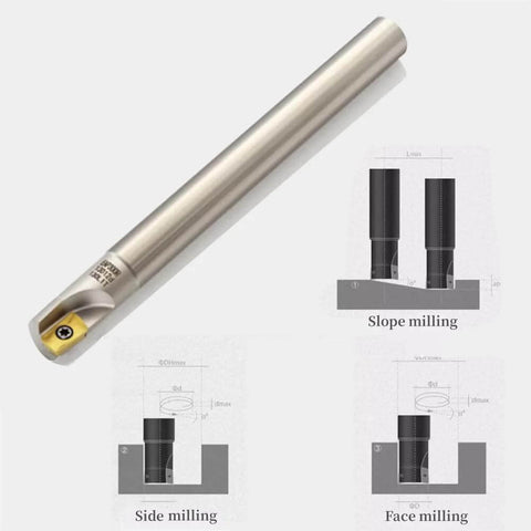Beefy 90 Degrees BAP 300R Square Shoulder End Milling Arbor Kit With APMT1135 Coated Carbide Inserts for steel and cast iron