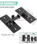 90 Degree Door Latch For Sliding Doors And Screen Doors Upgraded Size 46 X 25 X 65mm Pocket Door Lock shown with measurements