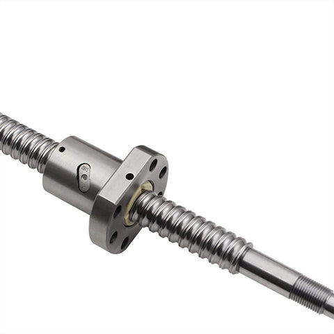 900mm SFU1605 CNC Ball Screw Assembly with Ballnut, BK12 BF12 Supports & Coupler, C7 Precision Shiny Surface, close-up view.