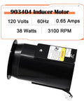 Universal Heavy Duty Draft Inducer Motor For Furnaces Replacement Part Compatible With Nortek Nordyne Intertherm Miller Gibson Packard Brands And M1 Series Units 903404 65404 621787 SM3404