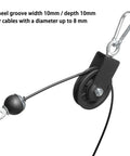 Side view of 90mm Pulley Wheel for Cable Machines Silent Bearing Home Gym Equipment Pull Down Attachment Weight Lifting Pulley Traction
