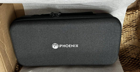 At Home Shockwave Therapy Device For Men To Bust Erectile Dysfunction And Kickstart Penile Blood Flow Naturally For Smooth Performance And Unshakable Confidence Every Day in a compact black carrying case.