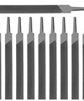 6 Inch Flat File Double Cut Teeth High Carbon Steel Hardened Without Handle Pro Grade Heavy Duty 10 Pack