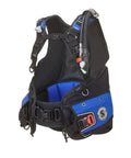 Glide Front Adjustable Scuba BCD With Balanced Power Inflator For Recreational Diving All Day Comfort Y Fit Shoulders XL Blue