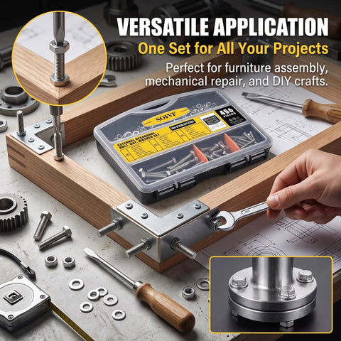Application of 304 Stainless Steel Flanged Hex Bolts, Nuts, And Washers Set For Indoor And Light Outdoor Projects, M4 M5 M6 Metric Hardware