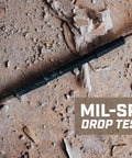 Heavy Duty Pry Bar For Demolition And Nail Pulling With Shock Absorbing Grip, Beveled End For Maximum Pry Power, lying on dusty floor