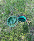 Installed Pop Up Drainage Emitter With Elbow For 4 Inch Drain Pipe No Fuss Water Discharge And Mower Safe Flush Design