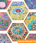 Close-up of Dope Diamond Painting Kit Hanging Pendant Vase Sun Catcher For Front Door Sign Special Shaped Rhinestone Flower Summer Decor