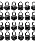 2-Inch Locker Lock With 3-Digit Combination, Keyless Indoor Pad Lock For School And Gym Lockers, Black Finish, Each Lock Has Its Own Code, Heavy Duty Pack Of 24 Locks.