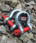 D Ring Shackles from Weekender Offroad Recovery Kit With Snatch Strap 17500 Lb for 4x4 Adventures on rocky ground