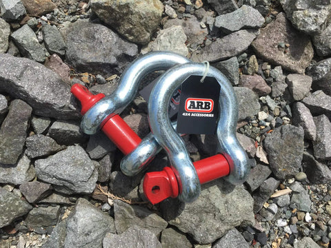 D Ring Shackles from Weekender Offroad Recovery Kit With Snatch Strap 17500 Lb for 4x4 Adventures on rocky ground