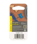 Dual Gate S Biner TagLock Locking Pet Carabiner For Easy Tag Attachment packaging with blue tag on display