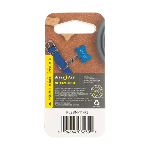 Dual Gate S Biner TagLock Locking Pet Carabiner For Easy Tag Attachment packaging with blue tag on display