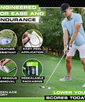 Golfer using Impact Tape For All Golf Clubs Easy Peel Contact Labels For Driver Fairway Iron And Putter Residue Free Training Aid
