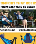 Cozy Hammock Chair For Adults That Feels Like A Chill Rocking Lounger Portable Folding Camp Chair in backyard relaxation scene
