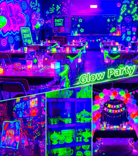 Squad Approved Fifty Watt Blacklights For Halloween Glow Raves And Nightclubs IP66 Waterproof UV Lamps Bring The Party Heat And Electric Neon Stage Vibes Anytime