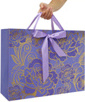 Extra Large 16.5 Inch Rose Purple Gift Bag Set With Greeting Card And Tissue Paper For Birthdays Mothers Day Weddings And Anniversaries