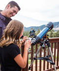 Beginner Refractor Telescope With Built In Phone Adapter For Easy Setup And Social Stargazing 100AZ Optics Foldable Tripod Entry Level Astronomy Kit For Newbie Explorers And Outdoor Enthusiasts on deck