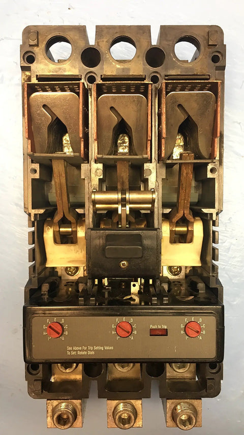Top Tier HMCp400X5 Heavy Duty Motor Circuit Protector Breaker 3 Pole 400 Amps with trip setting dials and copper components.