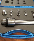 9 Piece Lathe Ready Live Center Set With Morse Taper 4 Shank Swap In 7 Tips Including Conical Bullnose And Pipe in case