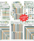 Cool Math Posters For Elementary Classrooms With Multiplication Chart And Place Value Chart Laminated 11x17 Wall Decor Set Of 12