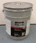 Top Shelf Alkyd Oil Based Translucent Exterior Wood Stain In Natural Satin Tone Built Tough For Wrapping Siding Trim Entry Doors And Weathered Log Cabin Projects Across Five Full Gallons in a grey pail.
