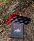 Beefy 16 Pack 7075 Aluminum Tent Stakes 7.25 Inch Long Heavy Duty Ground Pegs Rust Resistant For Camping on tree surface