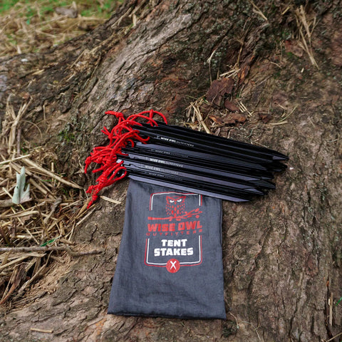 Beefy 16 Pack 7075 Aluminum Tent Stakes 7.25 Inch Long Heavy Duty Ground Pegs Rust Resistant For Camping on tree surface