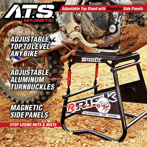 Adjustable Top Magnetic Motocross And Dirt Bike Stand With Universal Fit Built Tough Oversized Base Magnetic Side Panels