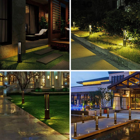 LED Landscape Path Lights 10W 24V DC Waterproof Aluminum Cylindrical Outdoor Garden Accent Lighting Warm White For Pathways And Driveways