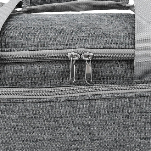 Zipper detail on Heavy Duty Canvas Carrying Case for Cutting Machines, Big Capacity Portable Padded Storage Bag with Protective Lining